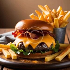 Bacon cheddar burger